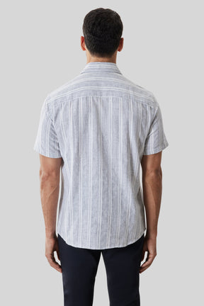 Chemise tissée pour homme par Robert Barakett | RB61150 Daiki Bleu Poudré | Machemise.ca, vêtements mode pour hommes