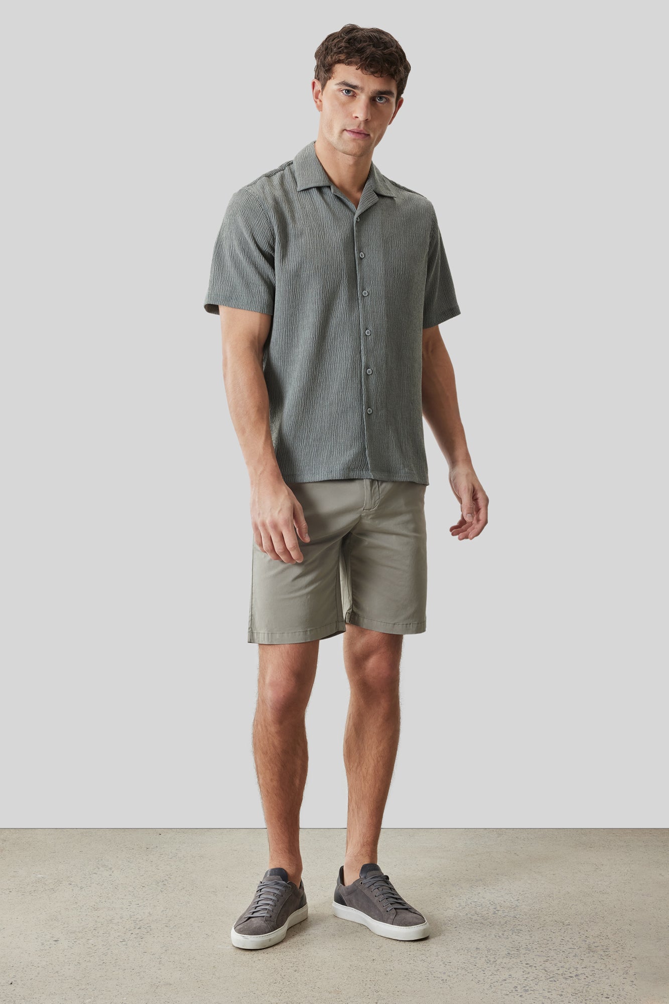 Chemise col resort pour homme par Robert Barakett | RB61176 Kaezor Olive Crépuscule | Machemise.ca, vêtements mode pour hommes