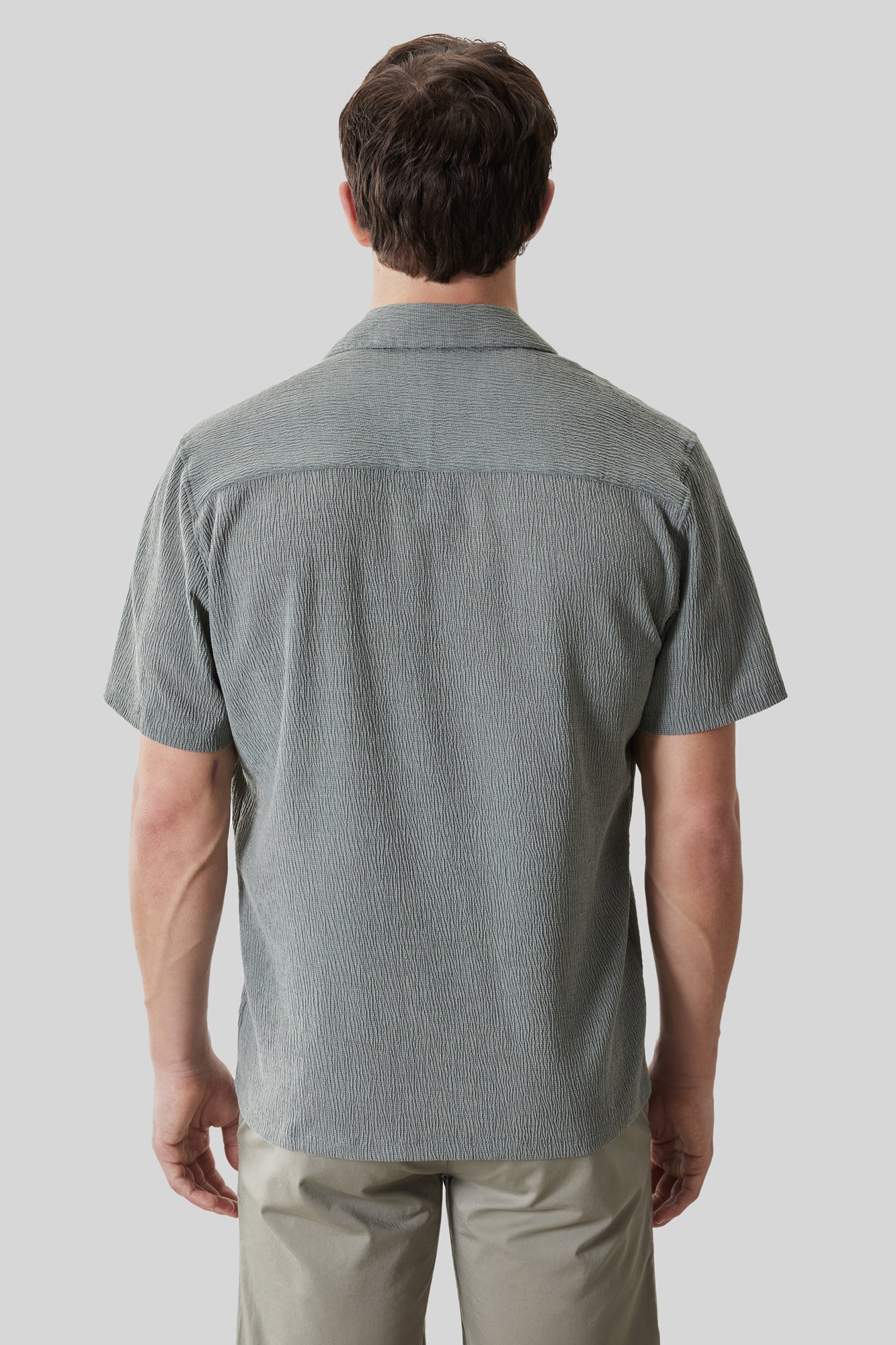 Chemise col resort pour homme par Robert Barakett | RB61176 Kaezor Olive Crépuscule | Machemise.ca, vêtements mode pour hommes