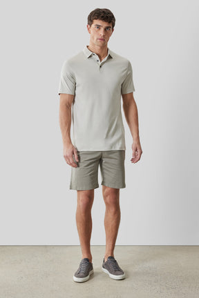 Polo col texturé pour homme par Robert Barakett | RB61210 Georgia Pierre De Lune | Machemise.ca, vêtements mode pour hommes