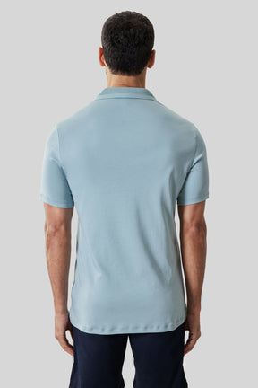 Polo col texturé pour homme par Robert Barakett | RB61210 Georgia Sarcelle Douce | Machemise.ca, vêtements mode pour hommes