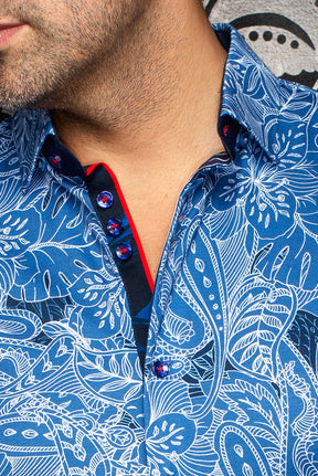 Chemise manches courtes en Knit extensible pour homme par Au Noir | ROSSA (SS) Denim | Machemise.ca, inventaire complet de la marque Au Noir