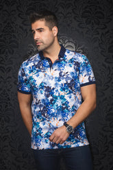 Polo for men by Au Noir | ROYCE White Navy | Menshirt.com, complete inventory of the Au Noir brand