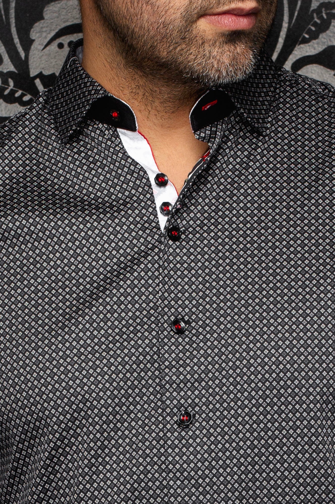 Chemise manches longues en coton extensible pour homme par Au Noir | SABAH Noir | Machemise.ca, inventaire complet de la marque Au Noir