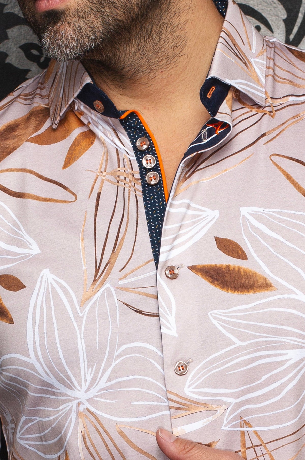 Chemise manches longues en Knit extensible pour homme par Au Noir | SAKARUN Pierre | Machemise.ca, inventaire complet de la marque Au Noir