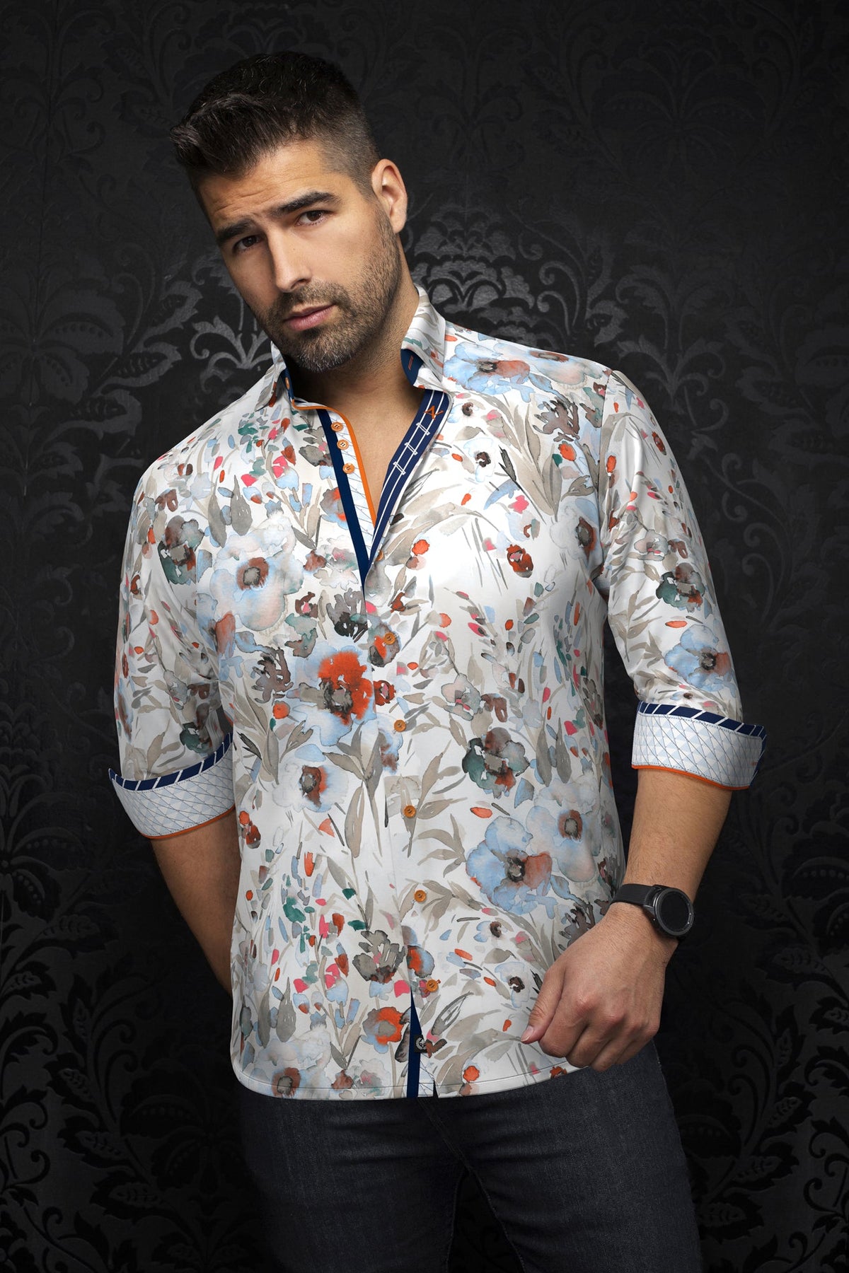 Chemise manches longues pour homme par Au Noir | SANFORD Blanc | Machemise.ca, inventaire complet de la marque Au Noir
