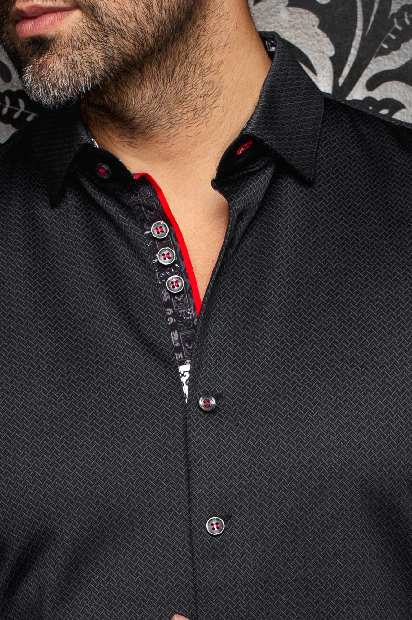 Chemise manches longues en Knit extensible pour homme par Au Noir | SANDSTORM Noir | Machemise.ca, inventaire complet de la marque Au Noir