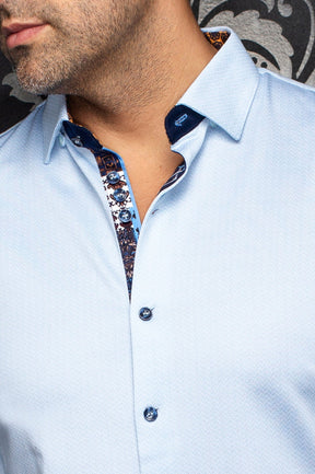 Chemise manches longues en Knit extensible pour homme par Au Noir | SANDSTORM Bleu | Machemise.ca, inventaire complet de la marque Au Noir