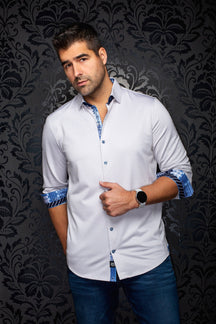 Chemise manches longues en Knit extensible pour homme par Au Noir | SANDSTORM Sable | Machemise.ca, inventaire complet de la marque Au Noir