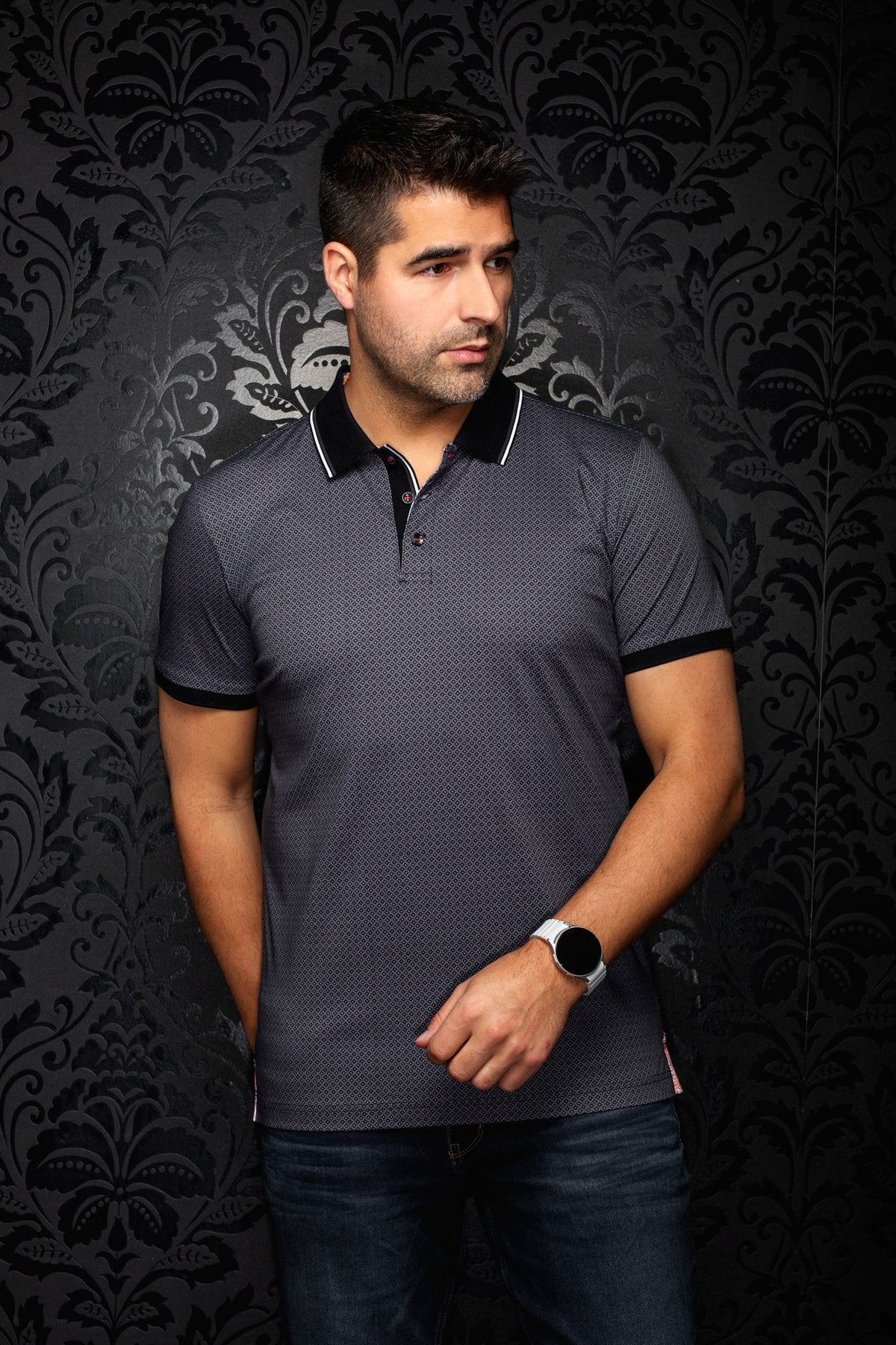 Polo pour homme par Au Noir | SEACLIFF Noir | Machemise.ca, inventaire complet de la marque Au Noir