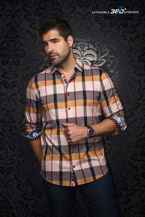 Knit long sleeve shirt for men by Au Noir | SCHUMANN Tobacco | Menshirt.com, complete inventory of the Au Noir brand