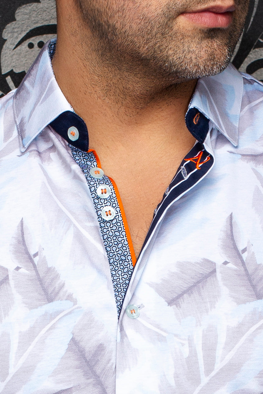 Chemise manches courtes en Knit extensible pour homme par Au Noir | SILVERCLIF (SS) Gris | Machemise.ca, inventaire complet de la marque Au Noir