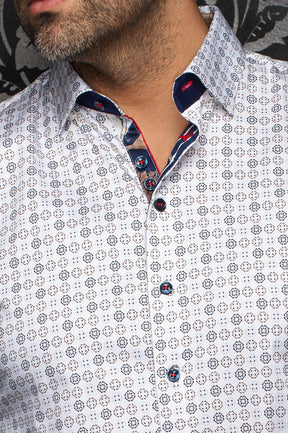 Chemise manches longues en coton extensible pour homme par Au Noir | SKYDALE Blanc | Machemise.ca, inventaire complet de la marque Au Noir