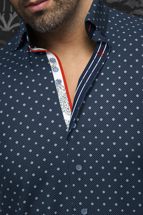 Chemise manches longues en Knit pour homme par Au Noir | STARSCREAM Marine | Machemise.ca, inventaire complet de la marque Au Noir