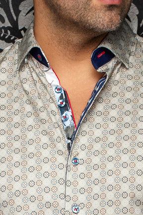 Chemise manches courtes en coton extensible pour homme par Au Noir | STONERIDGE (SS) Pierre | Machemise.ca, inventaire complet de la marque Au Noir