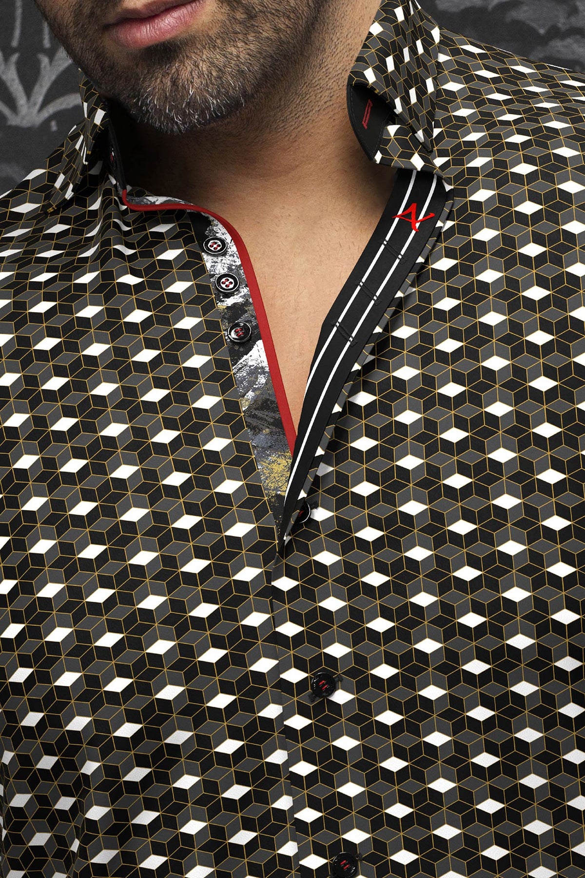 Chemise manches longues pour homme par Au Noir | Suarino Noir Or | Machemise.ca, inventaire complet de la marque Au Noir