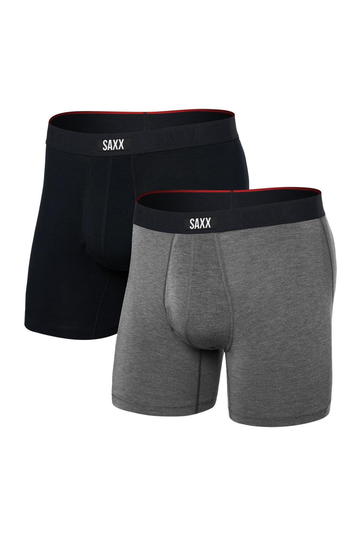 Paquet de 2 boxers pour homme par Saxx | SXPP2VX Noir Gris Foncé Chiné | Machemise.ca, vêtements mode pour hommes