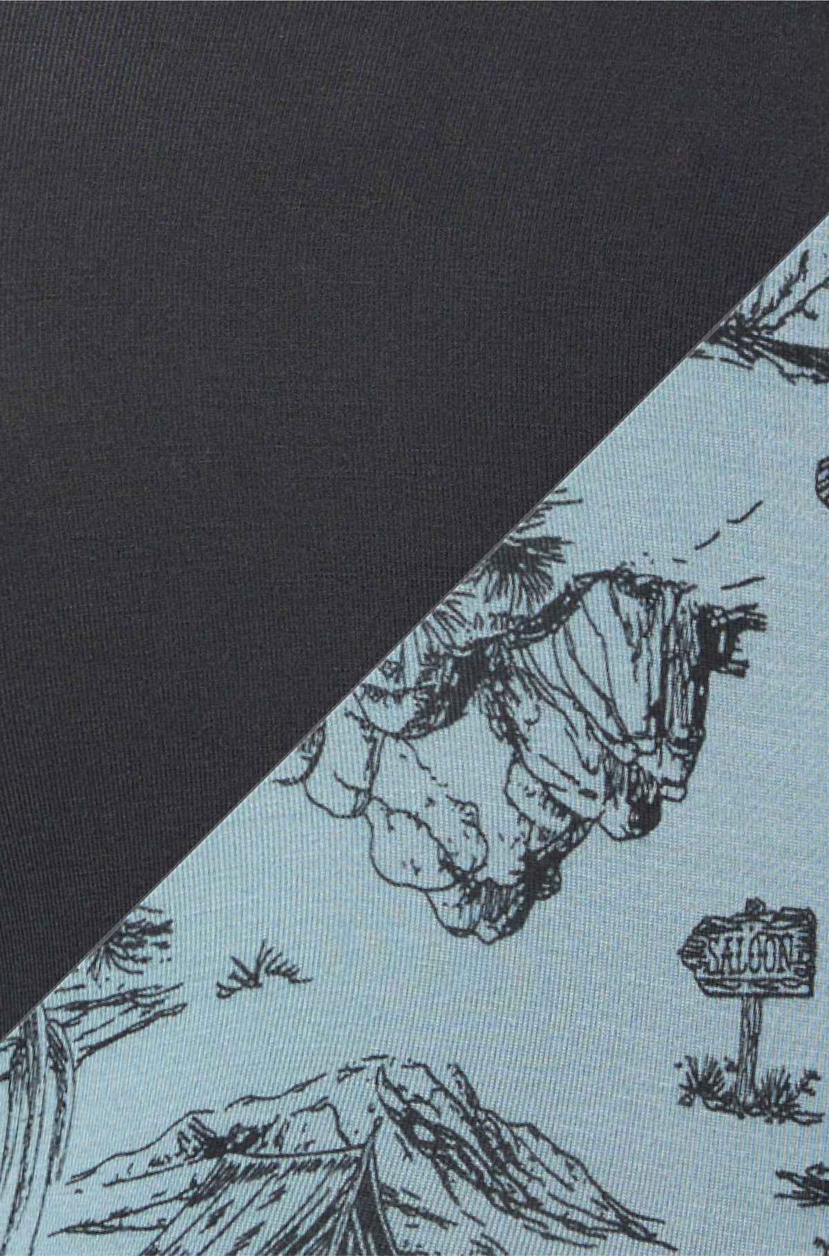 Men's black underwear, detail view by Saxx