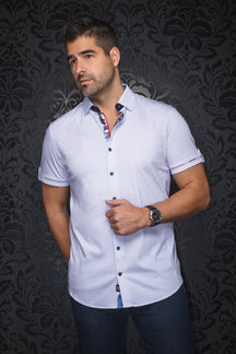 Knit short sleeve shirt for men by Au Noir | TERRANO(SS) Lavender | Menshirt.com, complete inventory of the Au Noir brand