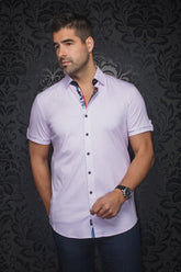 Chemise manches courtes en Knit pour homme par Au Noir | TERRANO(SS) Rose | Machemise.ca, inventaire complet de la marque Au Noir