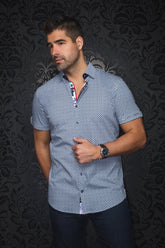 Chemise manches courtes en Knit pour homme par Au Noir | TERRANO(SS) Blanc Marine | Machemise.ca, inventaire complet de la marque Au Noir