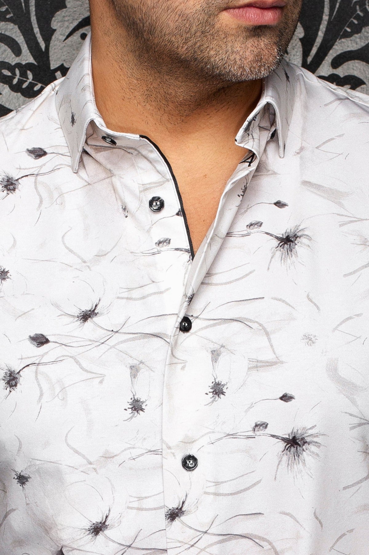 Chemise manches longues en Knit extensible pour homme par Au Noir | TRUMAN Pierre | Machemise.ca, inventaire complet de la marque Au Noir