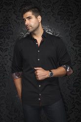 Chemise manches longues en Knit pour homme par Au Noir | VARENNA Noir | Machemise.ca, inventaire complet de la marque Au Noir
