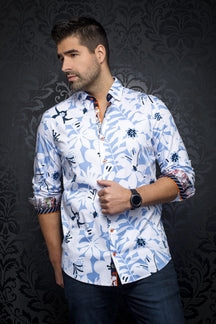Knit long sleeve shirt for men by Au Noir | VERSO Light Blue | Menshirt.com, complete inventory of the Au Noir brand