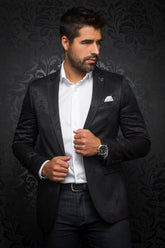 Blazer for men by Au Noir | WILLIAM_JACQUARD Grey Black/Black | Menshirt.com, complete inventory of the Au Noir brand