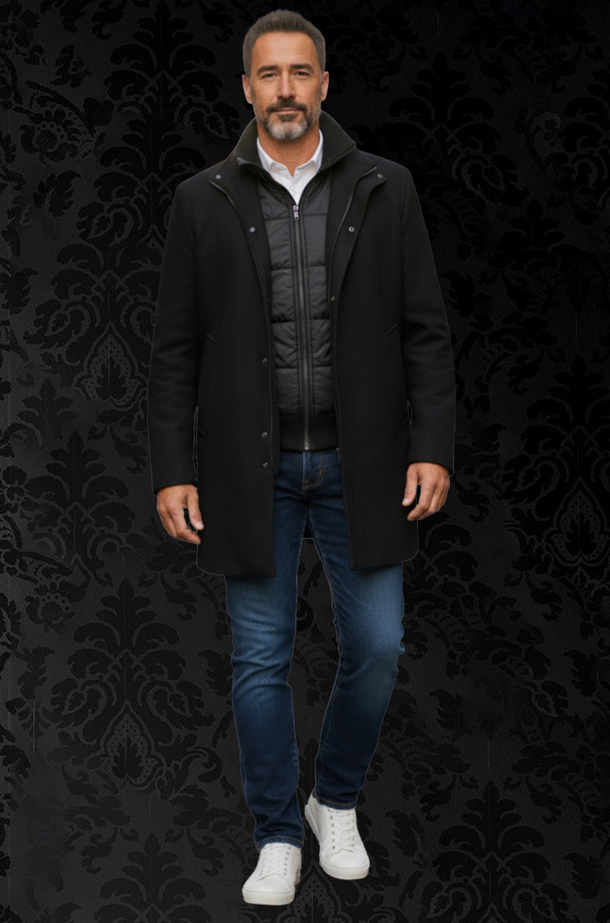 Manteau long Watson Noir | Confort haut de gamme par Au Noir