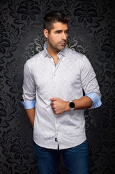 Chemise manches longues en Knit extensible pour homme par Au Noir | YUCCA Sable | Machemise.ca, inventaire complet de la marque Au Noir