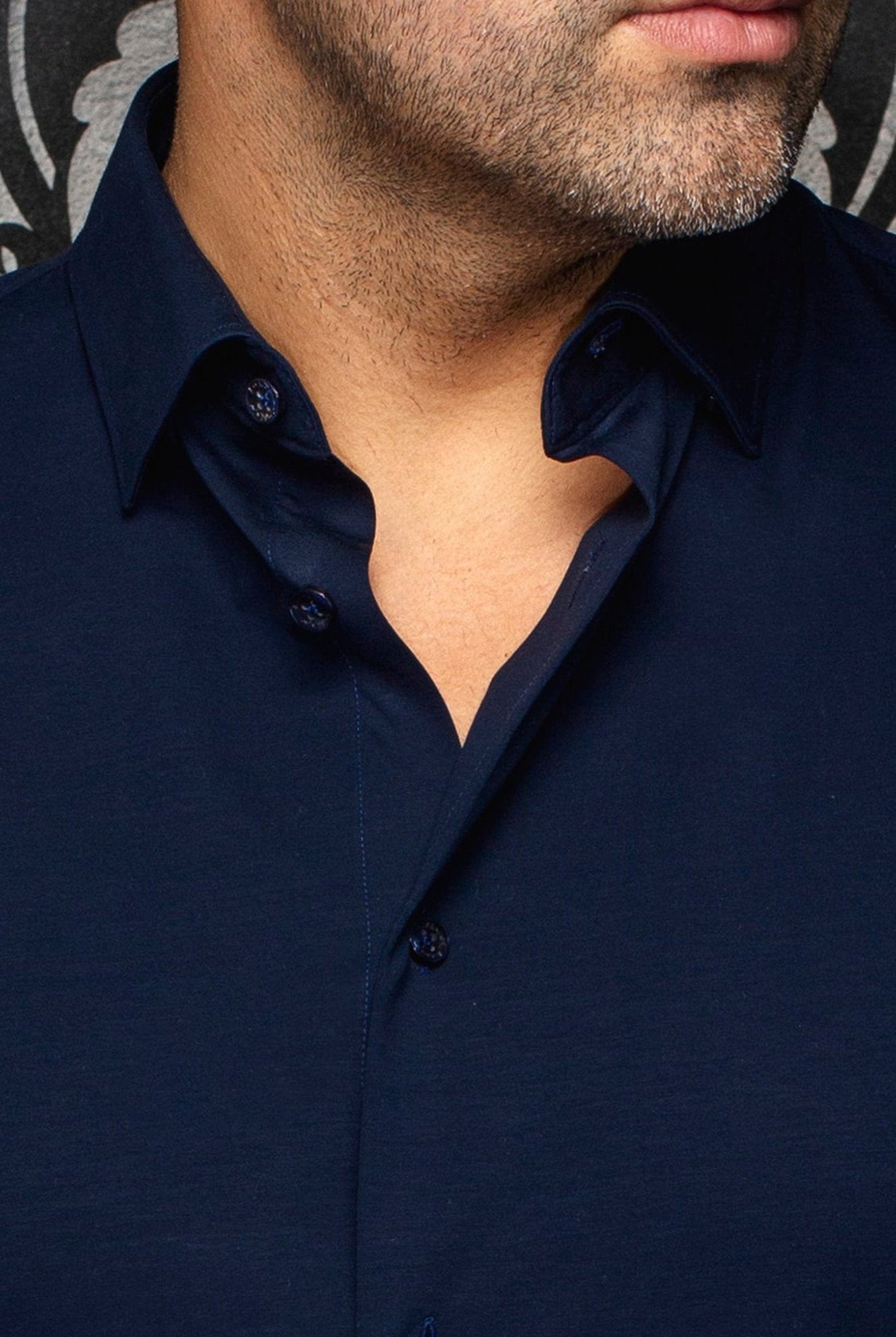 Chemise manches longues en Knit pour homme par Au Noir | ALEXANDER SDL Marine Foncé | Machemise.ca, inventaire complet de la marque Au Noir