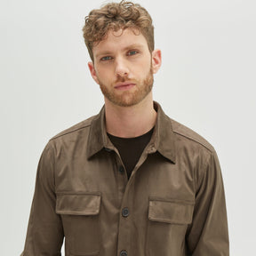 Surchemise avec poche plaquée pour homme par Robert Barakett | Renoir RB21027 Vert Sol | Machemise.ca, vêtements mode pour hommes