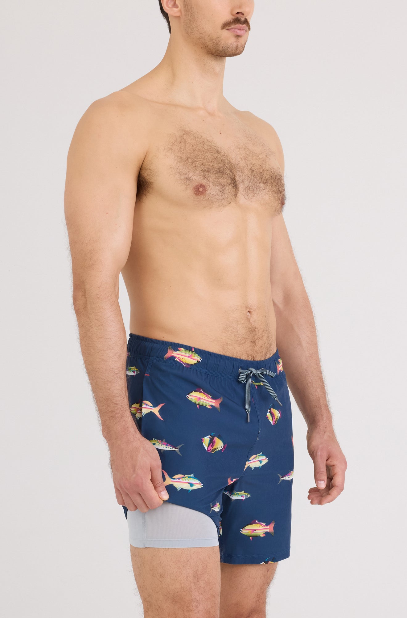Maillot short pour homme par Saxx | SXSW04L Poissons Denim Foncé | Machemise.ca, vêtements mode pour hommes