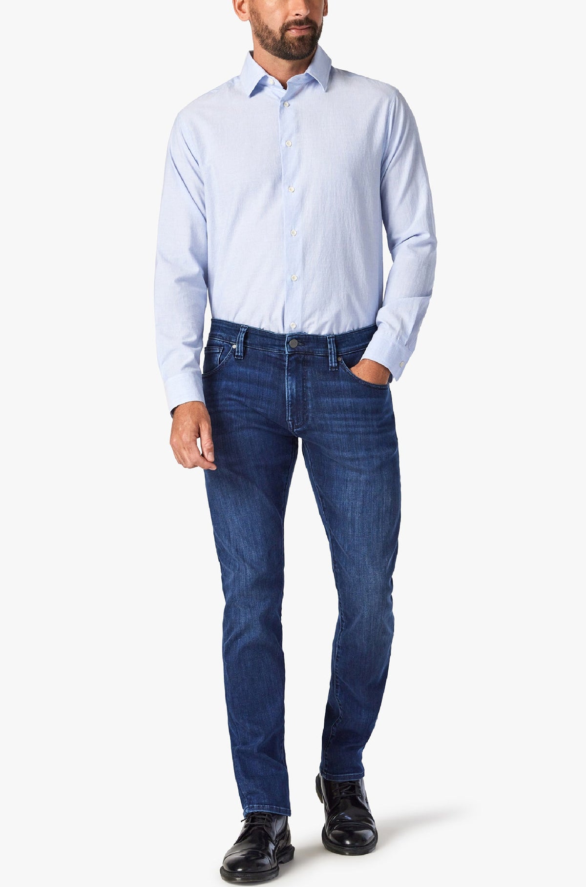 Jeans pour homme par 34 Heritage | H001014 81785 Cool Indigo Moyen/Mid Indigo | Machemise.ca, vêtements mode pour hommes