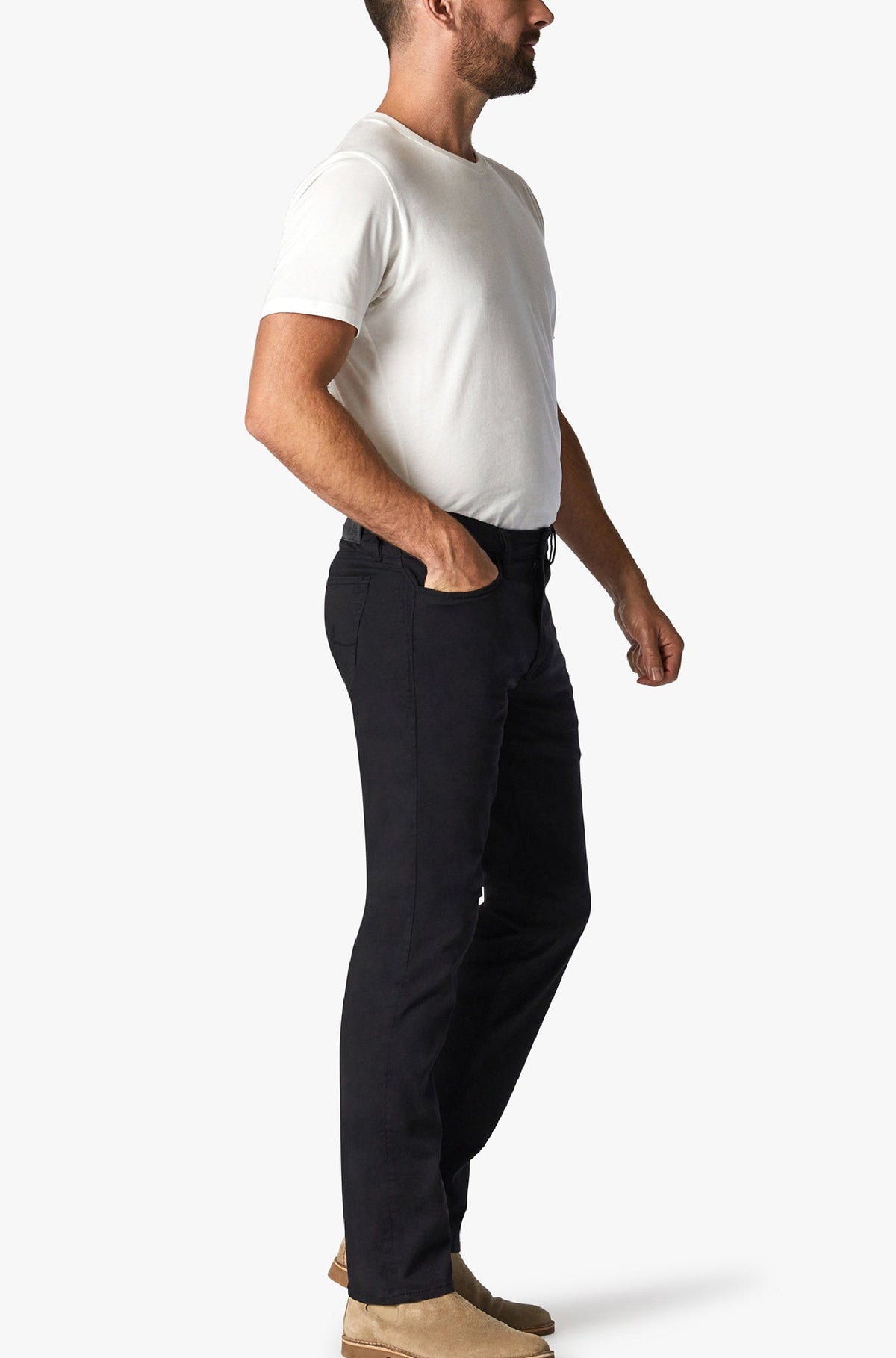 Pantalon pour homme par 34 Heritage | Courage/H0031018613 Sergé Noir/Black Twill | Machemise.ca, vêtements mode pour hommes
