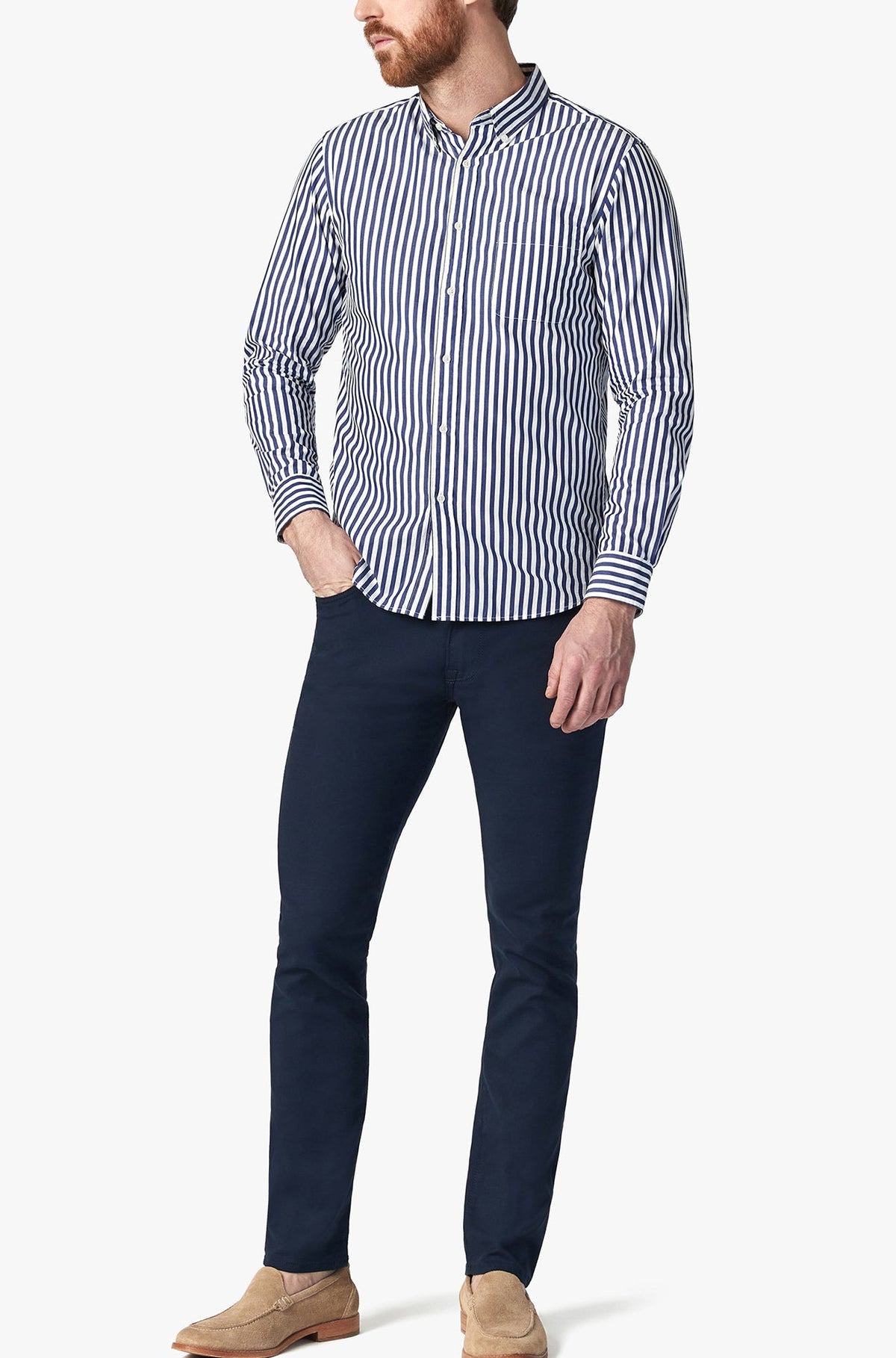 Pantalon pour homme par 34 Heritage | Courage/H0031032271 Haut Flyer Marine/Navy High Flyer | Machemise.ca, vêtements mode pour hommes