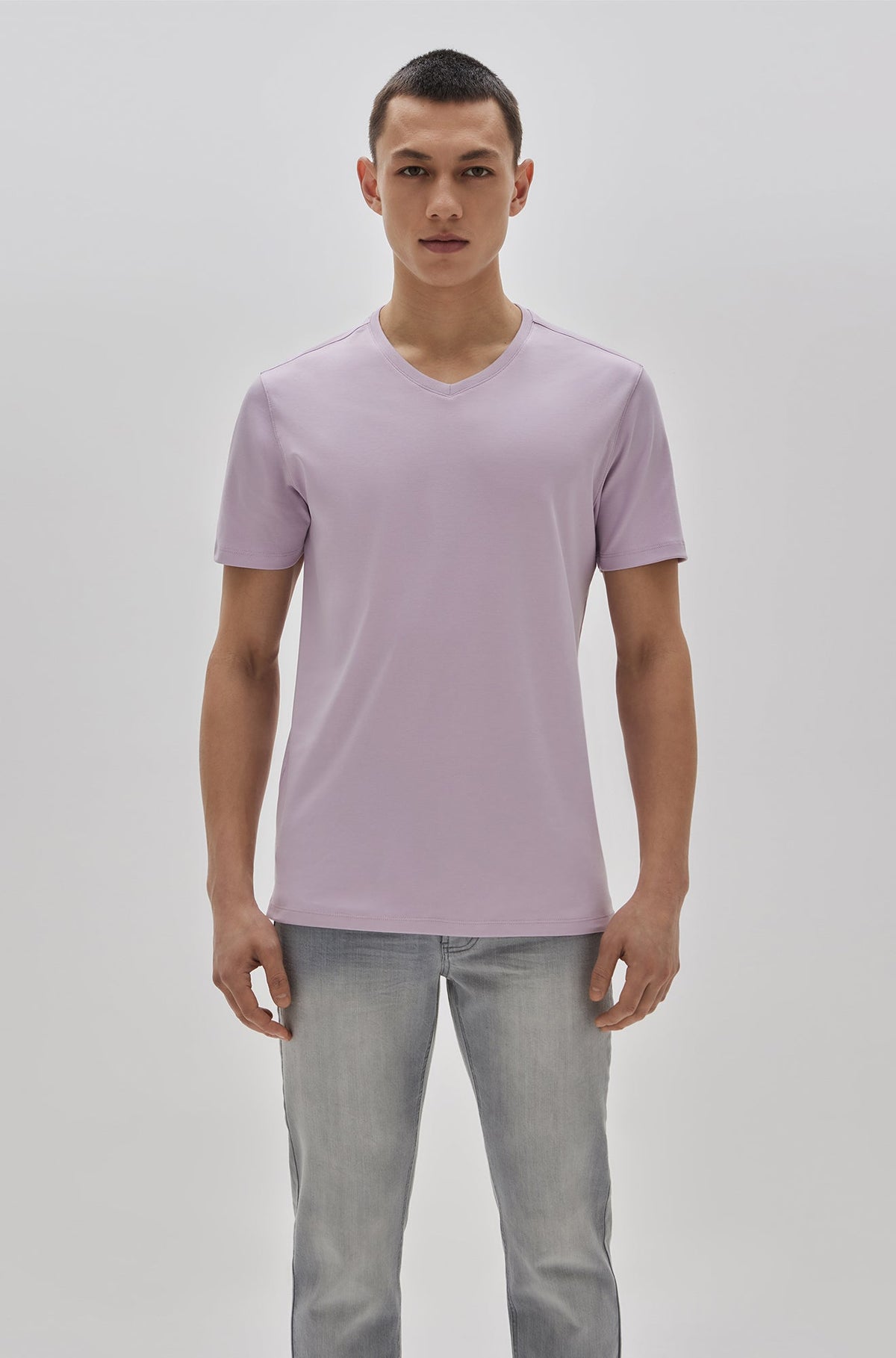T-Shirt col v pour homme par Robert Barakett | 23336V/Georgia Rose Clair/Light Pink| Machemise.ca, vêtements mode pour hommes