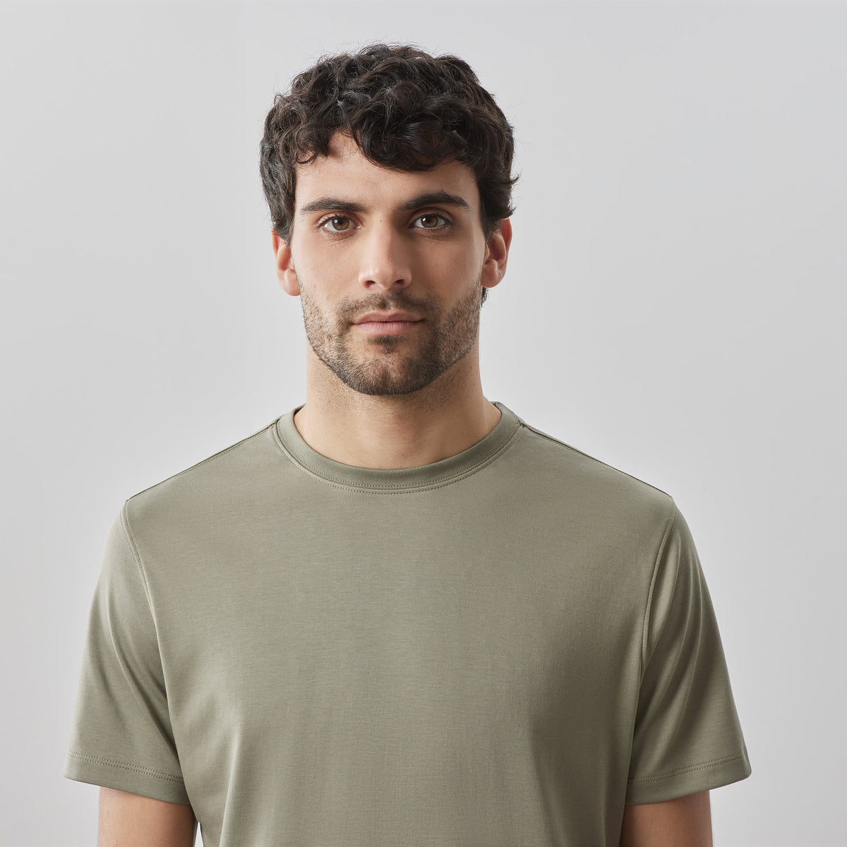 T-Shirt col rond pour homme par Robert Barakett | Georgia 23336 Olive Pastel | Machemise.ca, vêtements mode pour hommes