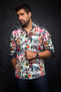 Chemise manches longues pour homme par Au Noir | AIKO Multi/multi | Machemise.ca, inventaire complet de la marque Au Noir