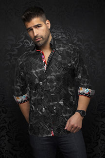 Chemise manches longues pour homme par Au Noir | ARIENZO Noir | Machemise.ca, inventaire complet de la marque Au Noir