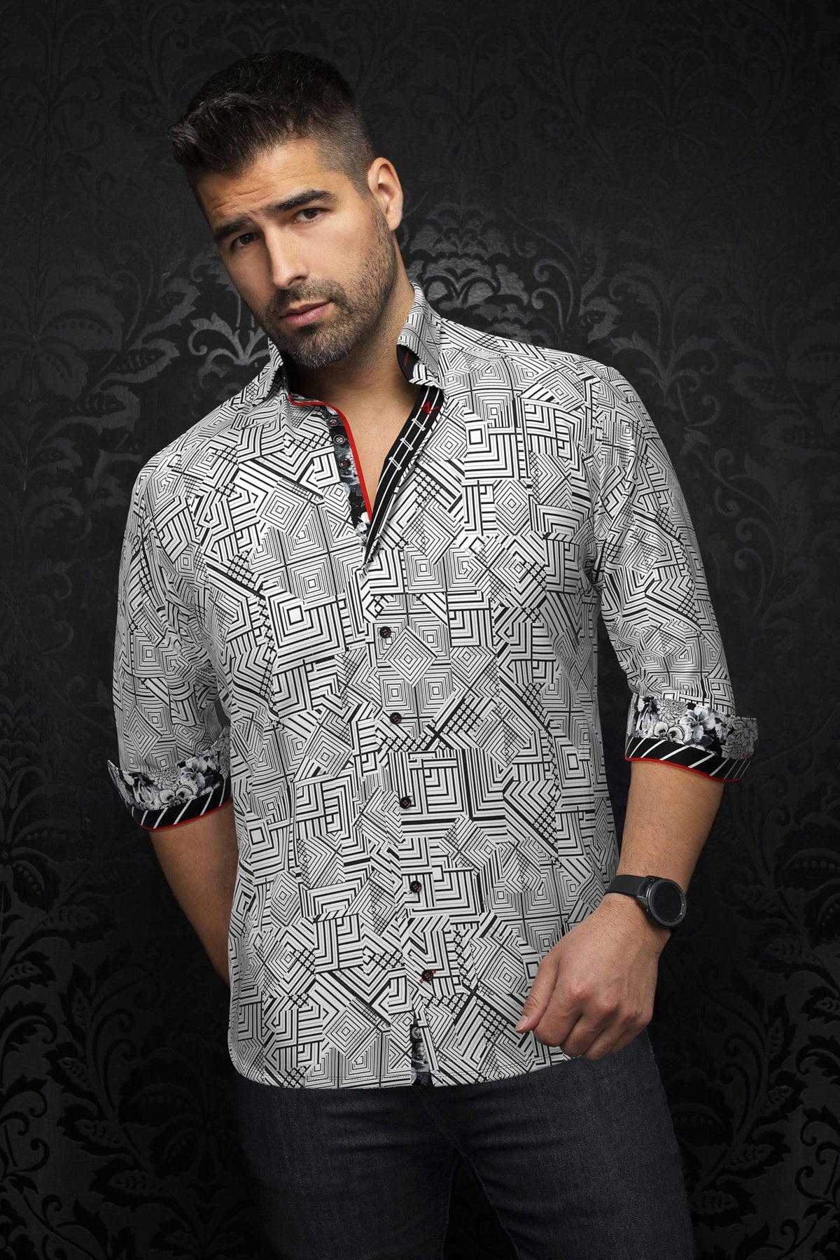 Chemise manches longues pour homme par Au Noir | ARIENZO Blanc | Machemise.ca, inventaire complet de la marque Au Noir