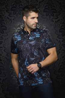 Polo pour homme par Au Noir | AURIOL Noir Bleu | Machemise.ca, inventaire complet de la marque Au Noir