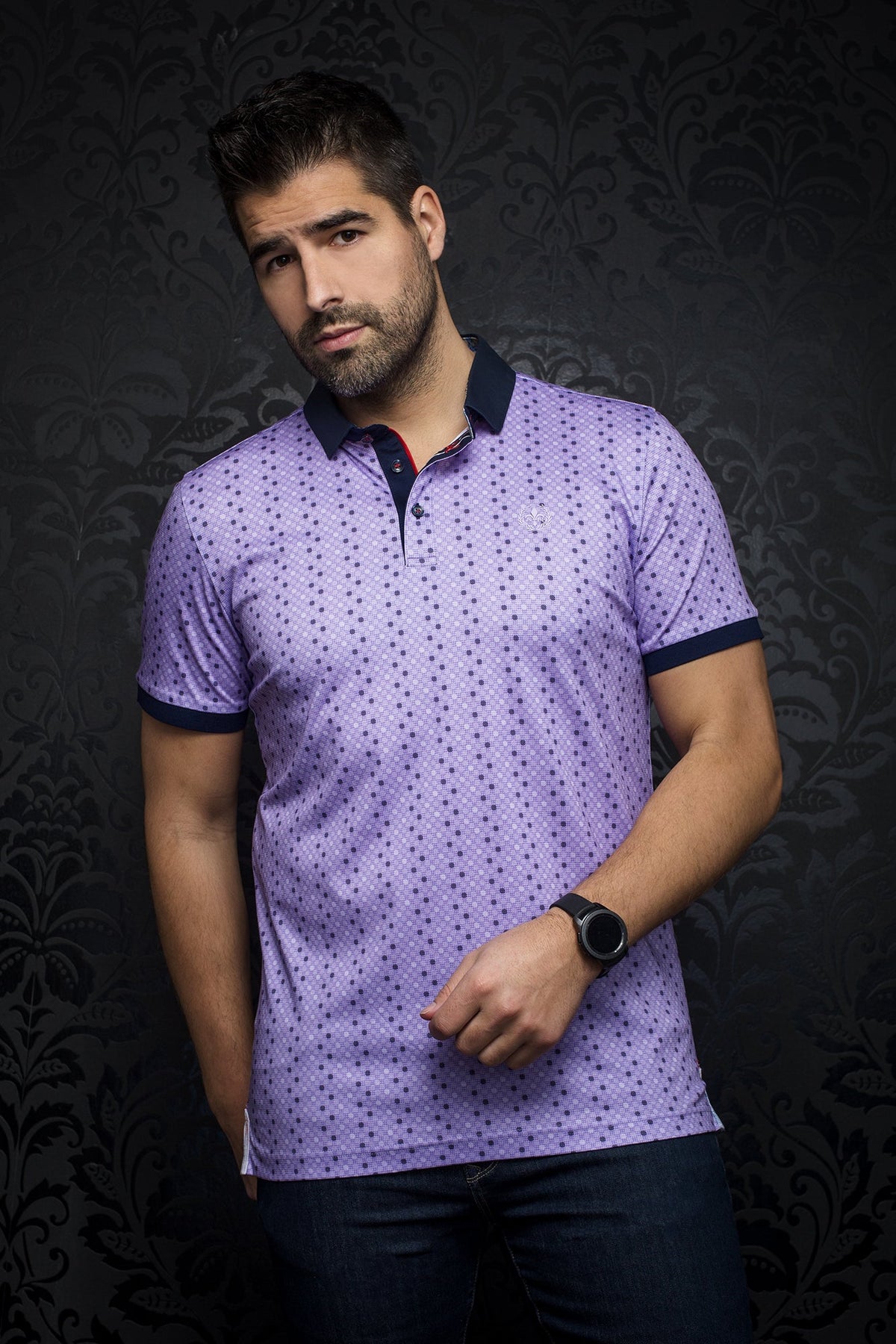 Polo pour homme par Au Noir | BATTISTA lavender | Machemise.ca, inventaire complet de la marque Au Noir