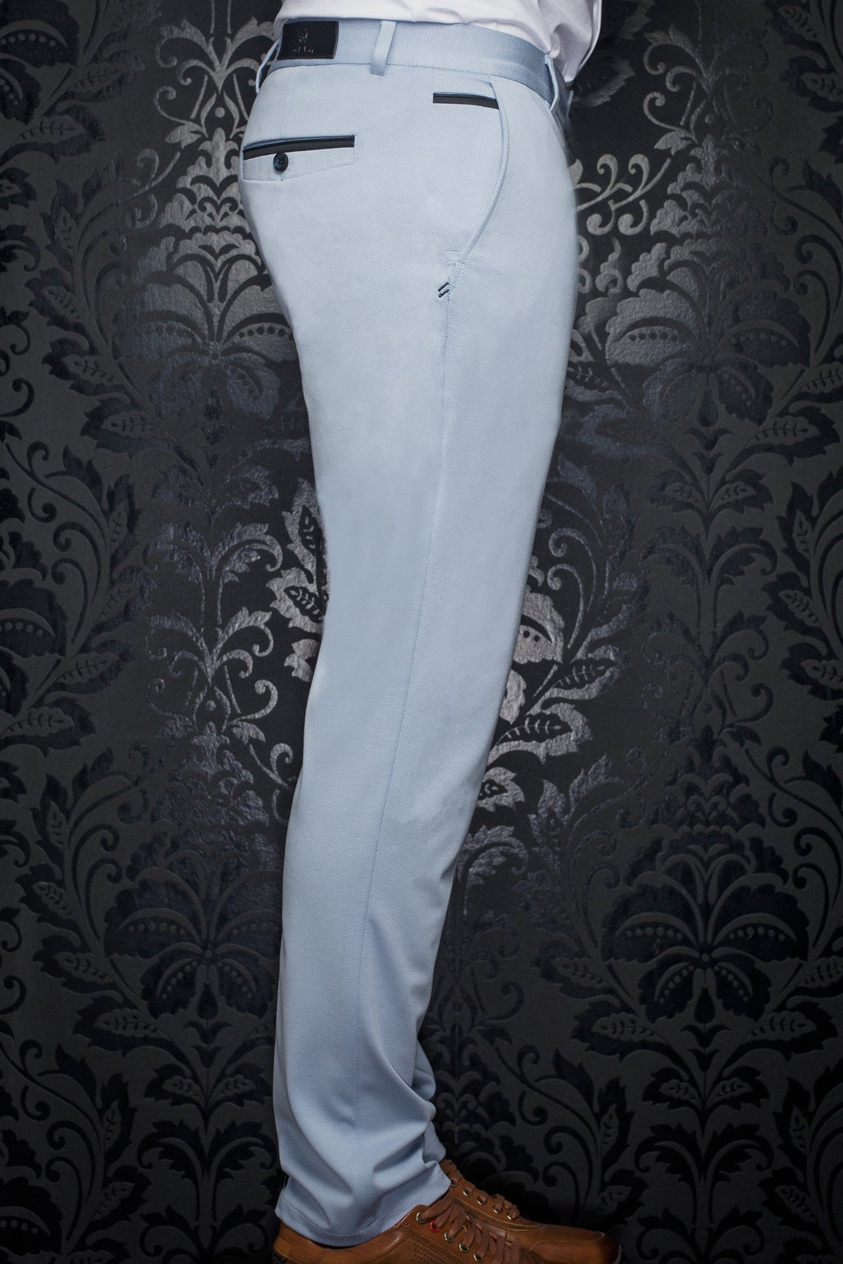 Pantalon pour homme par Au Noir | BERETTA-RYAN Bleu Clair | Machemise.ca, inventaire complet de la marque Au Noir