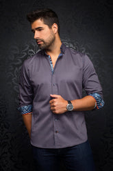 Chemise manches longues pour homme par Au Noir | BLONDEL Marine Orange/NAVY ORANGE  | Machemise.ca, inventaire complet de la marque Au Noir