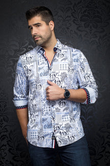 Chemise manches longues en Knit pour homme par Au Noir | BORNEO light blue | Machemise.ca, inventaire complet de la marque Au Noir
