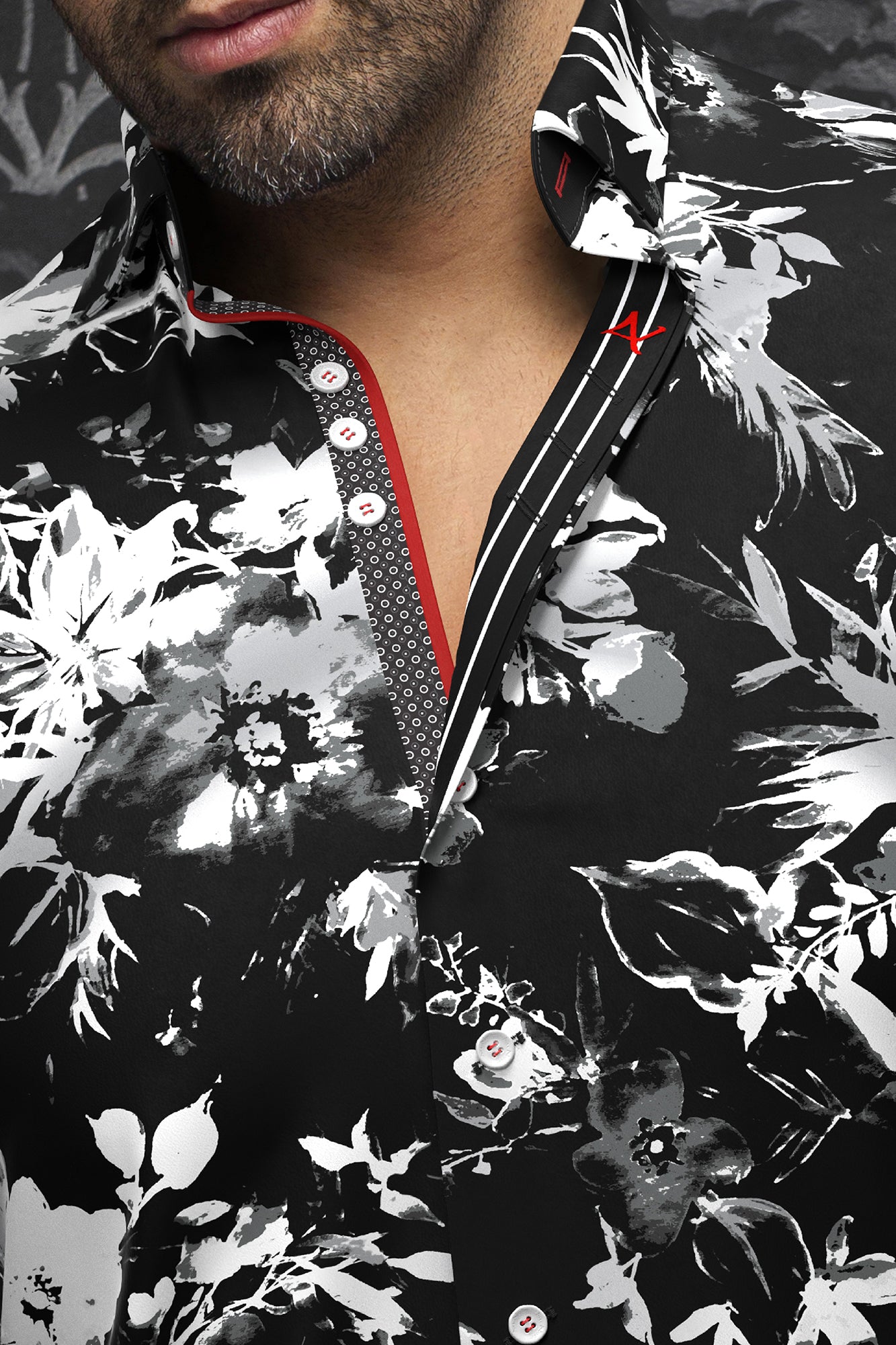 Chemise manches longues en Knit pour homme par Au Noir | CAMBRIA Noir Blanc | Machemise.ca, inventaire complet de la marque Au Noir
