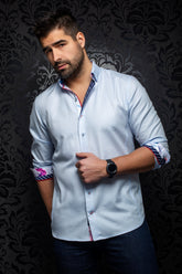 Chemise manches longues pour homme par Au Noir | CAREY light blue | Machemise.ca, inventaire complet de la marque Au Noir
