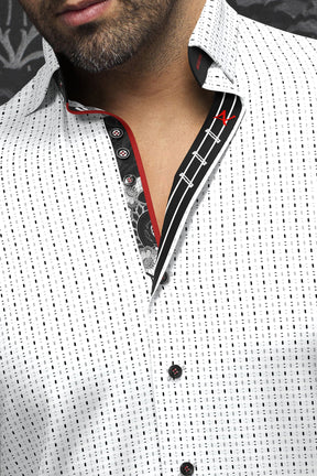 Chemise manches longues pour homme par Au Noir | CESTERO Blanc Noir | Machemise.ca, inventaire complet de la marque Au Noir